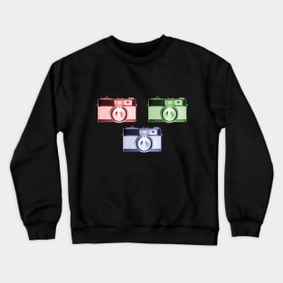 RGB - Triple Vintage 1960s Rangefinder Cameras Crewneck Sweatshirt